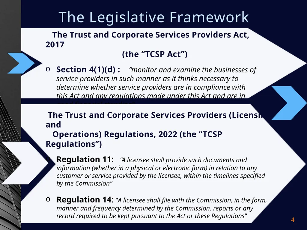TRUST AND CORPORATE SERVICES PROVIDERS - slide 4 of 15