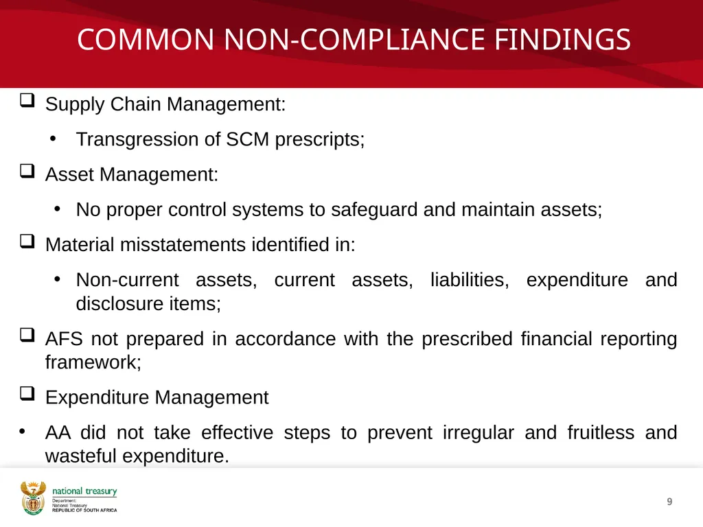 COMPLIANCE MANAGEMENT FRAMEWORK Presenter: Sandiso - slide 9 of 27