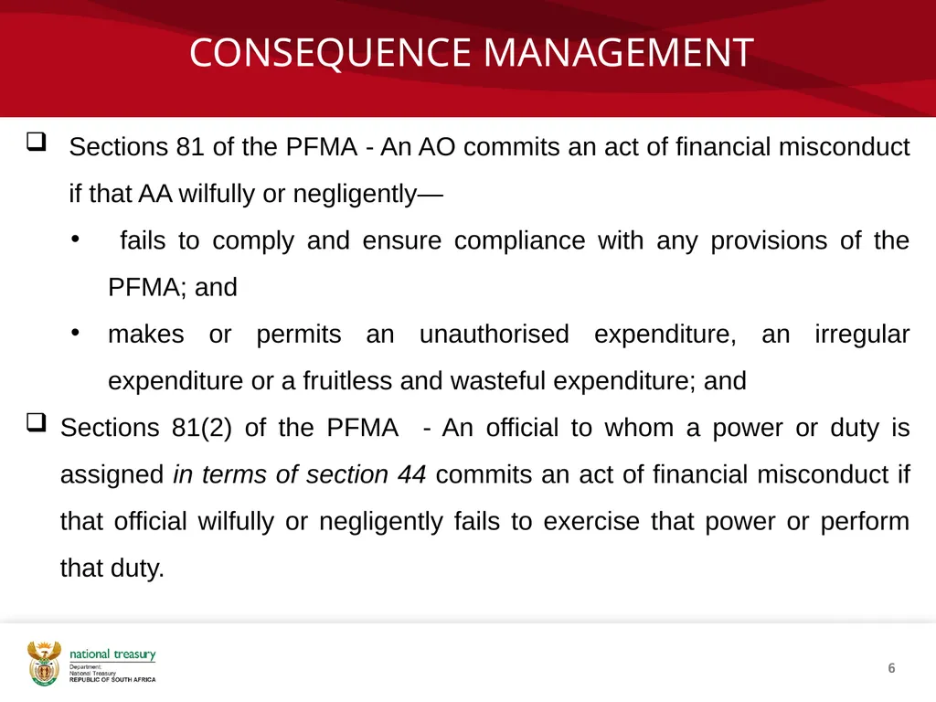 COMPLIANCE MANAGEMENT FRAMEWORK Presenter: Sandiso - slide 6 of 27