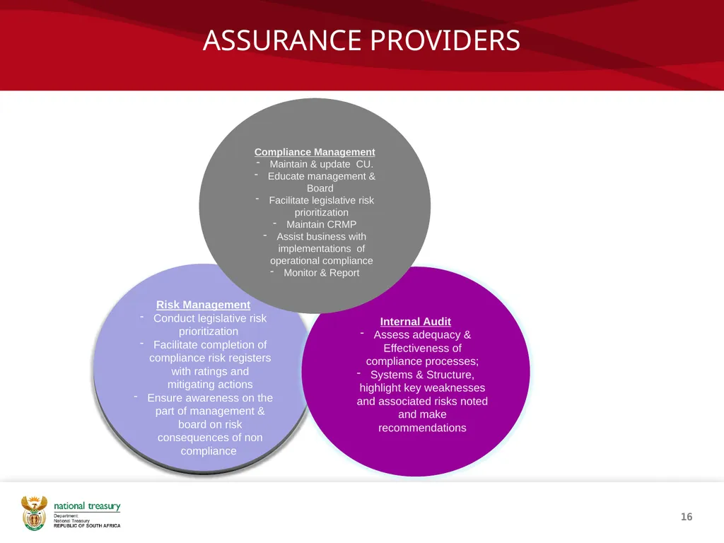 COMPLIANCE MANAGEMENT FRAMEWORK Presenter: Sandiso - slide 16 of 27