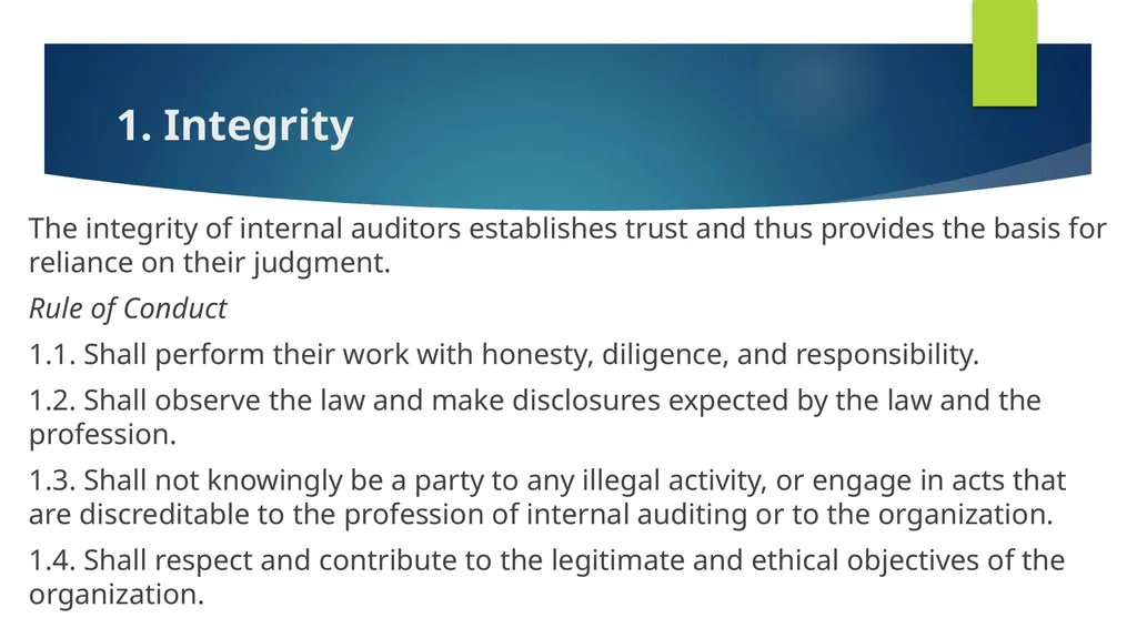 Ethics and Internal Audit-the critical link- - slide 10 of 52
