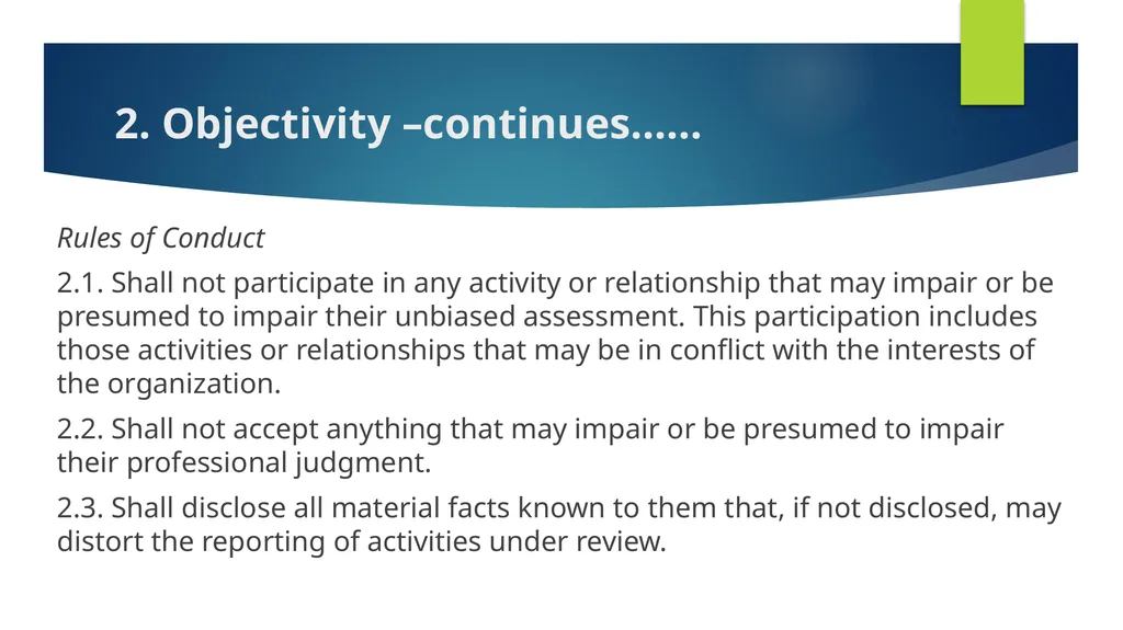 Ethics and Internal Audit-the critical link- - slide 12 of 52