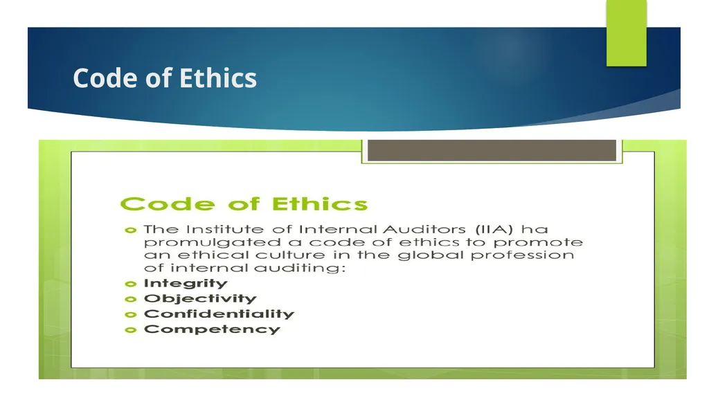 Ethics and Internal Audit-the critical link- - slide 8 of 52
