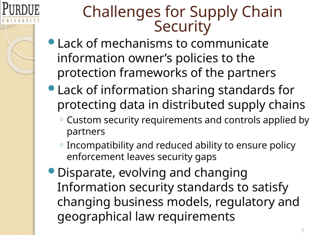 Protecting and Securing PLM and Supply Chain Data - slide 7 of 36
