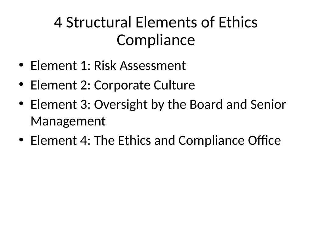 Corporate Ethics Compliance * Required by Federal - slide 3 of 18