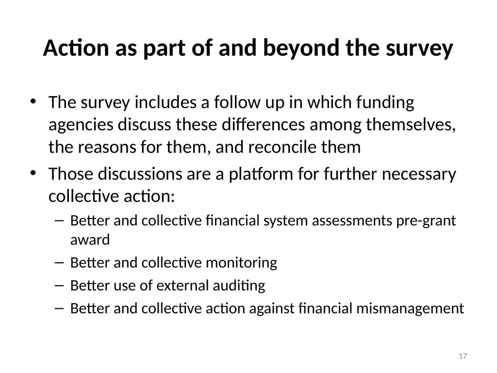 2015 Grantmaker Survey Due Diligence, funding - slide 17 of 20