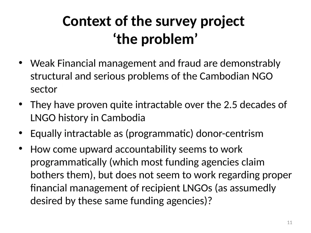 2015 Grantmaker Survey Due Diligence, funding - slide 11 of 20