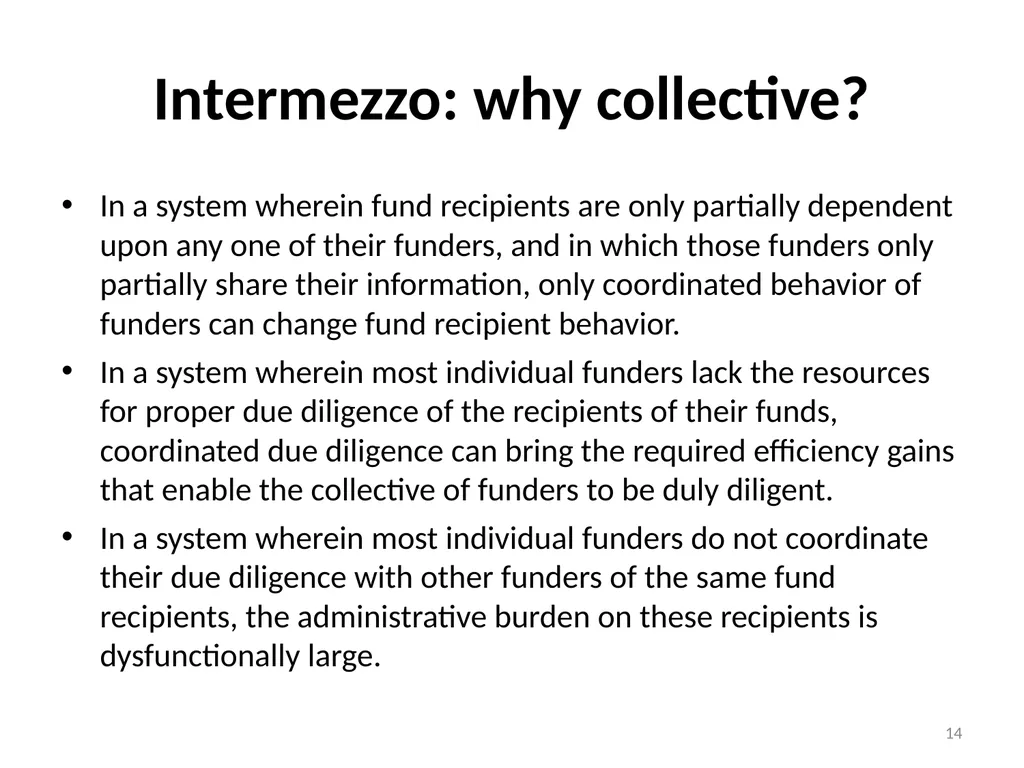 2015 Grantmaker Survey Due Diligence, funding - slide 14 of 20