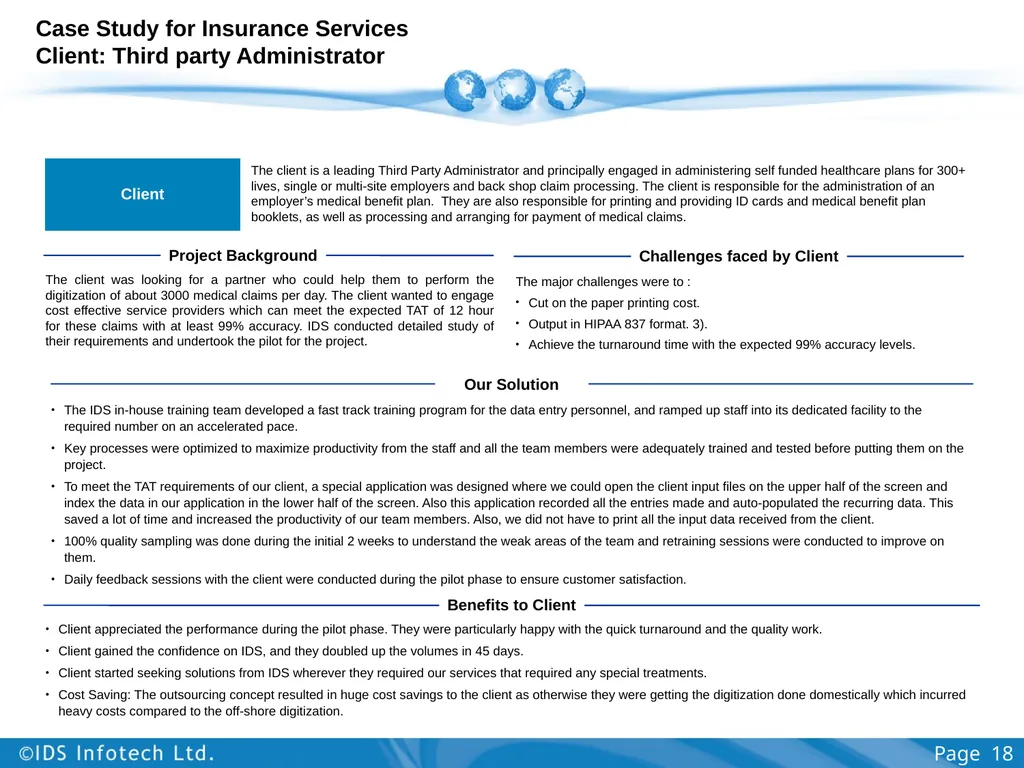 Healthcare Services Group including Clinical Trial - slide 18 of 28