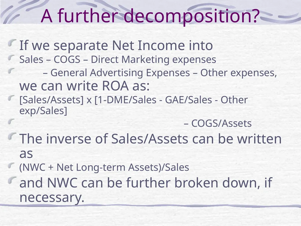 Dupont Analysis and Strategy P.V. Viswanath - slide 28 of 34