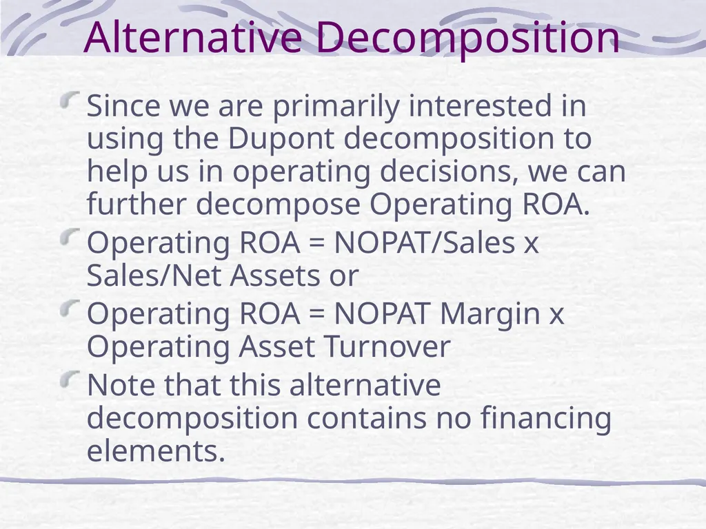 Dupont Analysis and Strategy P.V. Viswanath - slide 7 of 34