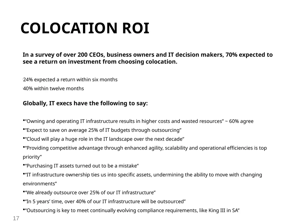 Hosting Infrastructure Data Centre Economics THE - slide 17 of 19
