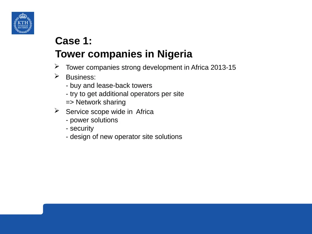 CMI Conference November 2014: A Market Model study - slide 5 of 18