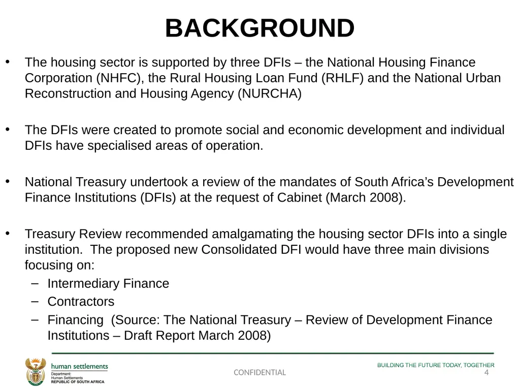 PORTFOLIO COMMITTEE PRESENTATION ON THE - slide 4 of 29