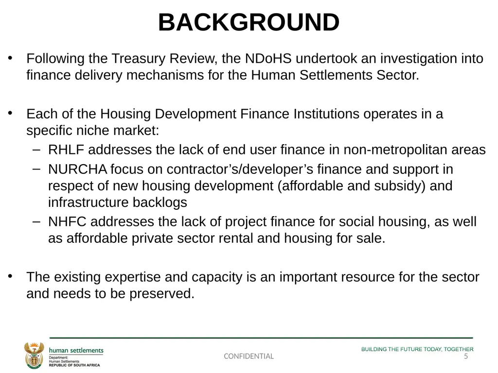 PORTFOLIO COMMITTEE PRESENTATION ON THE - slide 5 of 29