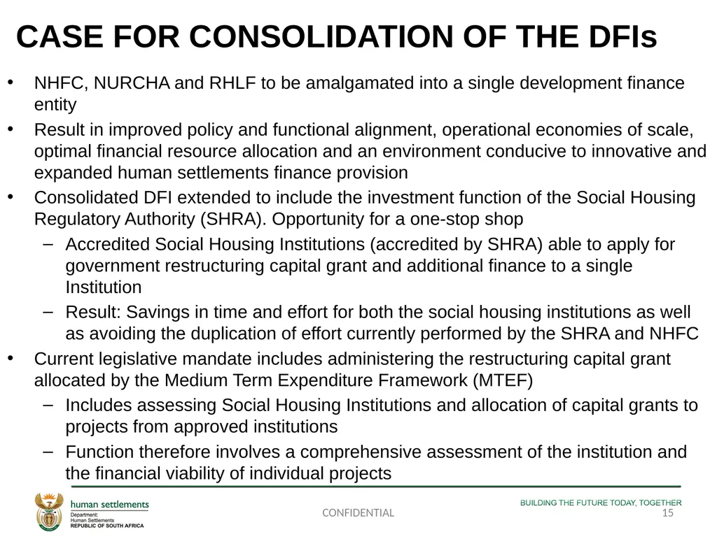 PORTFOLIO COMMITTEE PRESENTATION ON THE - slide 15 of 29