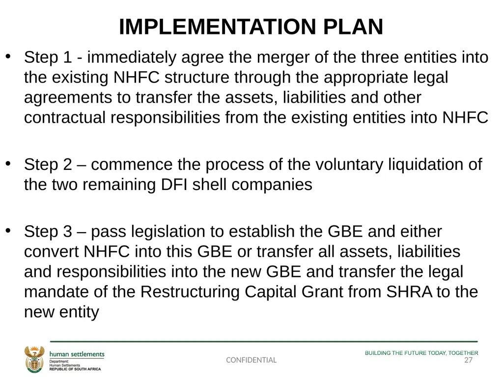 PORTFOLIO COMMITTEE PRESENTATION ON THE - slide 27 of 29