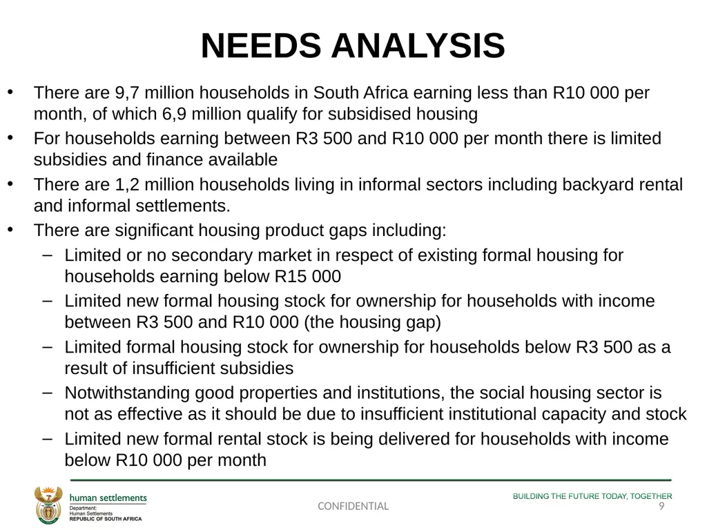 PORTFOLIO COMMITTEE PRESENTATION ON THE - slide 9 of 29