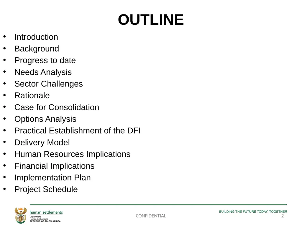 PORTFOLIO COMMITTEE PRESENTATION ON THE - slide 2 of 29