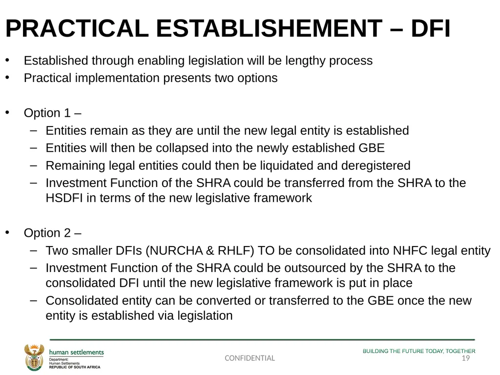 PORTFOLIO COMMITTEE PRESENTATION ON THE - slide 19 of 29