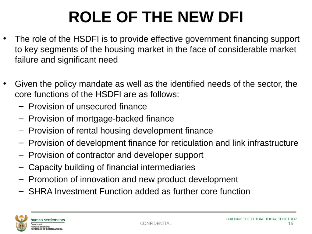 PORTFOLIO COMMITTEE PRESENTATION ON THE - slide 16 of 29