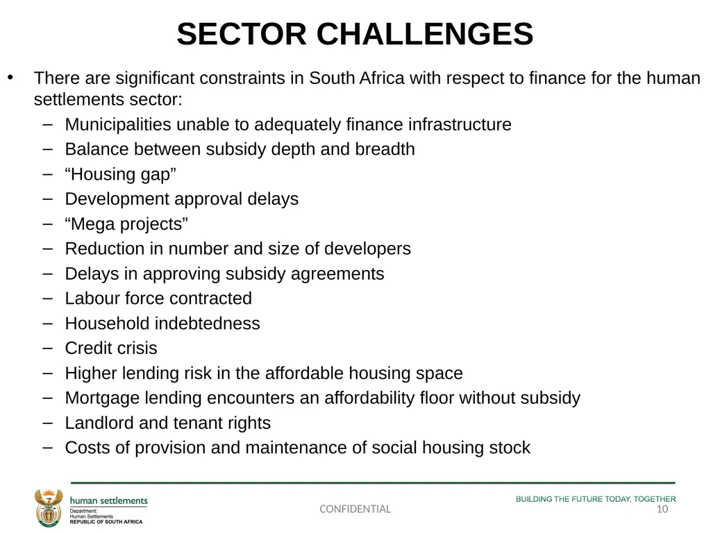 PORTFOLIO COMMITTEE PRESENTATION ON THE - slide 10 of 29