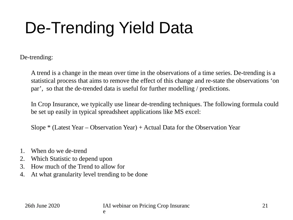 Crop Insurance Pricing A V Karthikeyan Appointed - slide 21 of 44