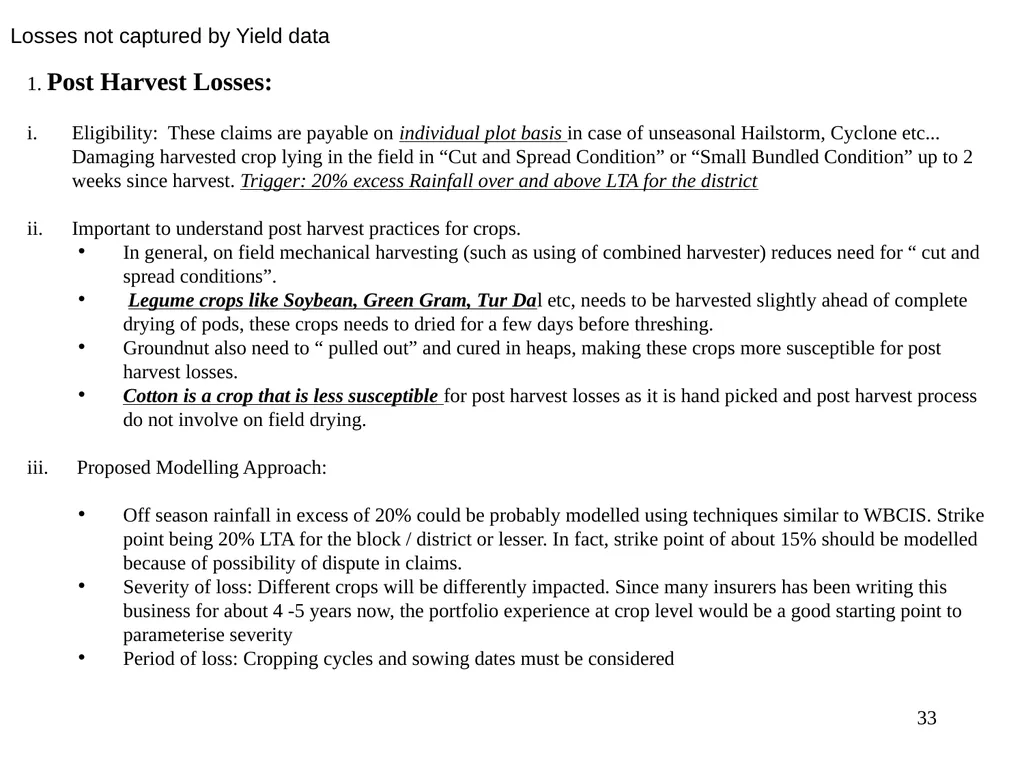 Crop Insurance Pricing A V Karthikeyan Appointed - slide 33 of 44