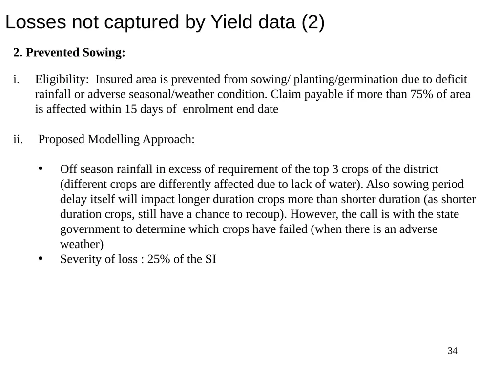 Crop Insurance Pricing A V Karthikeyan Appointed - slide 34 of 44