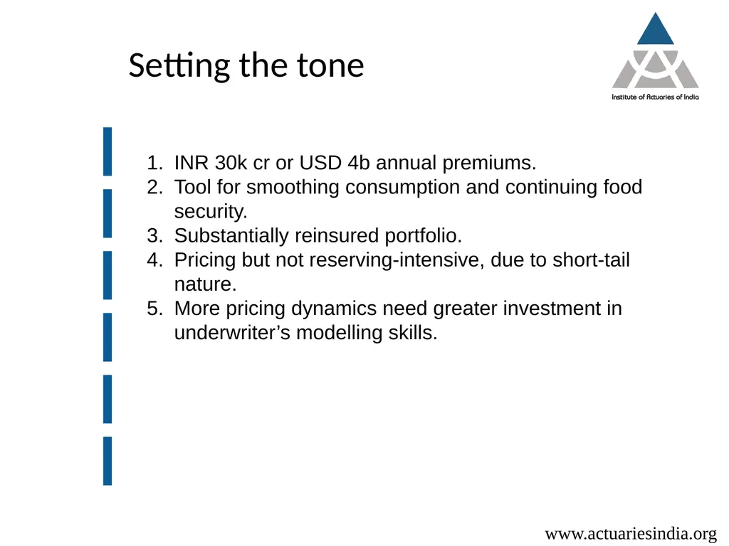 Crop Insurance Pricing A V Karthikeyan Appointed - slide 3 of 44