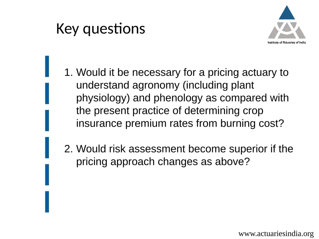 Crop Insurance Pricing A V Karthikeyan Appointed - slide 6 of 44