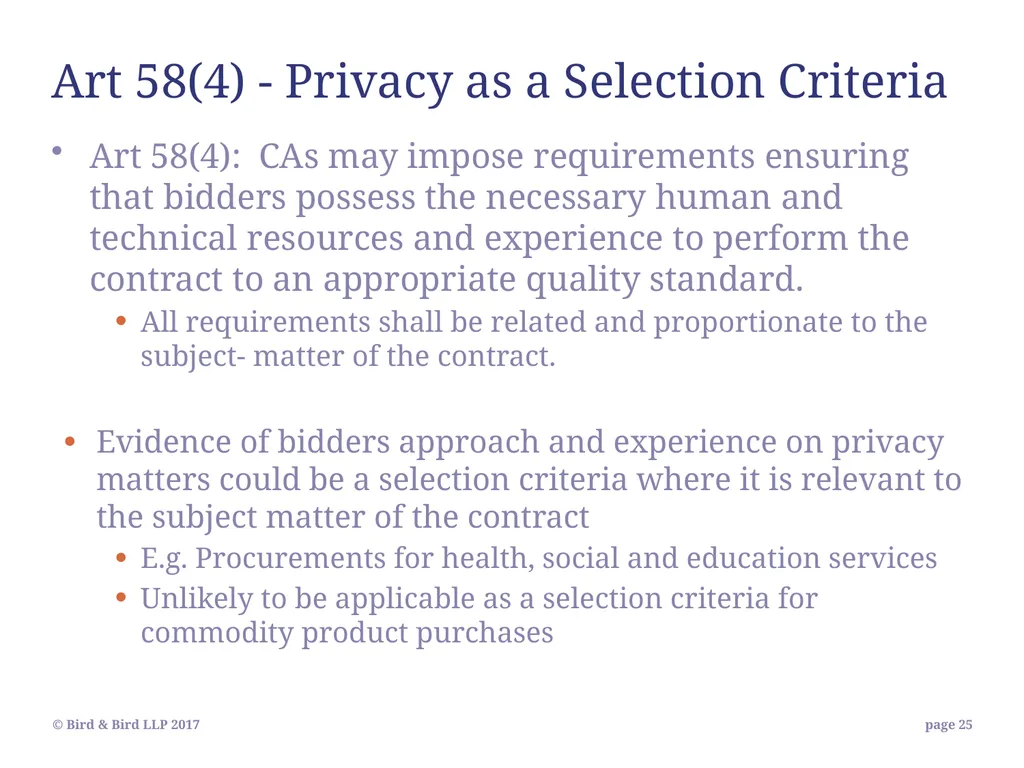 Bid exclusion risks in Public Procurement - slide 25 of 35