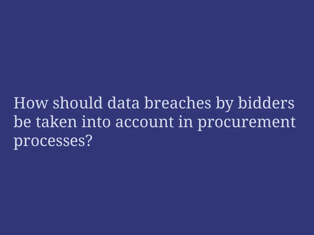 Bid exclusion risks in Public Procurement - slide 19 of 35