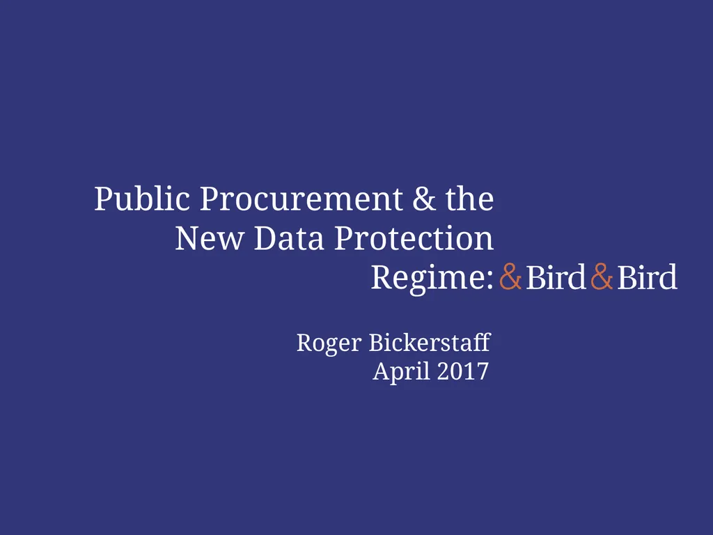 Bid exclusion risks in Public Procurement - slide 2 of 35