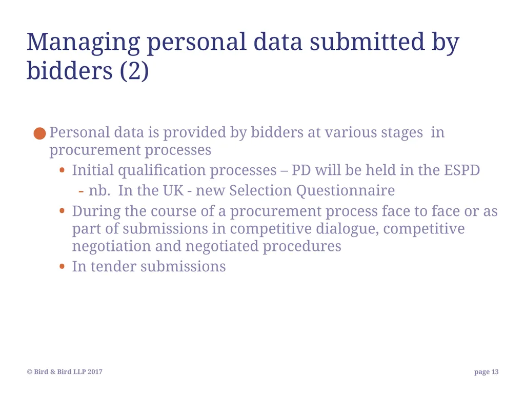 Bid exclusion risks in Public Procurement - slide 13 of 35