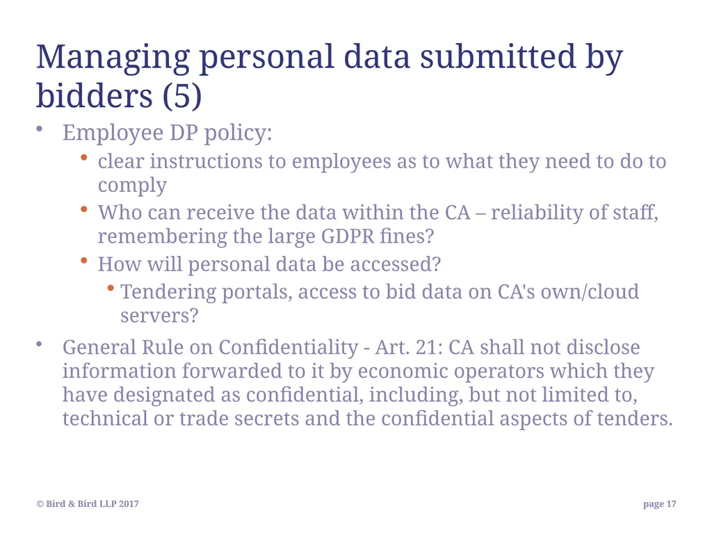 Bid exclusion risks in Public Procurement - slide 17 of 35