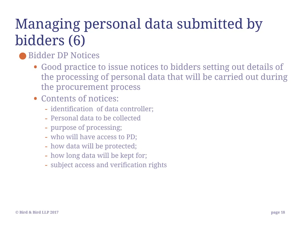 Bid exclusion risks in Public Procurement - slide 18 of 35