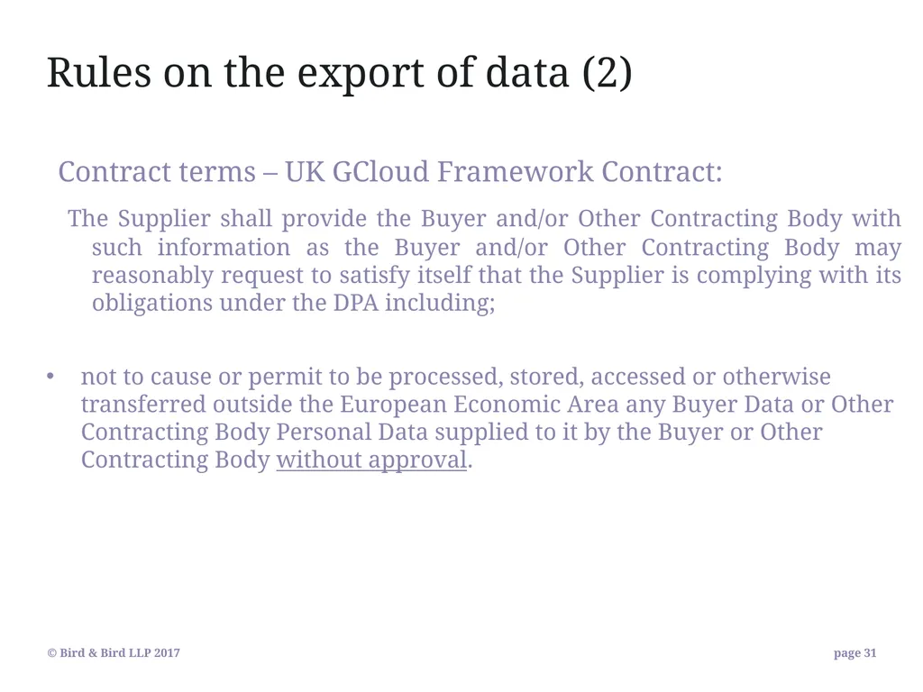Bid exclusion risks in Public Procurement - slide 31 of 35