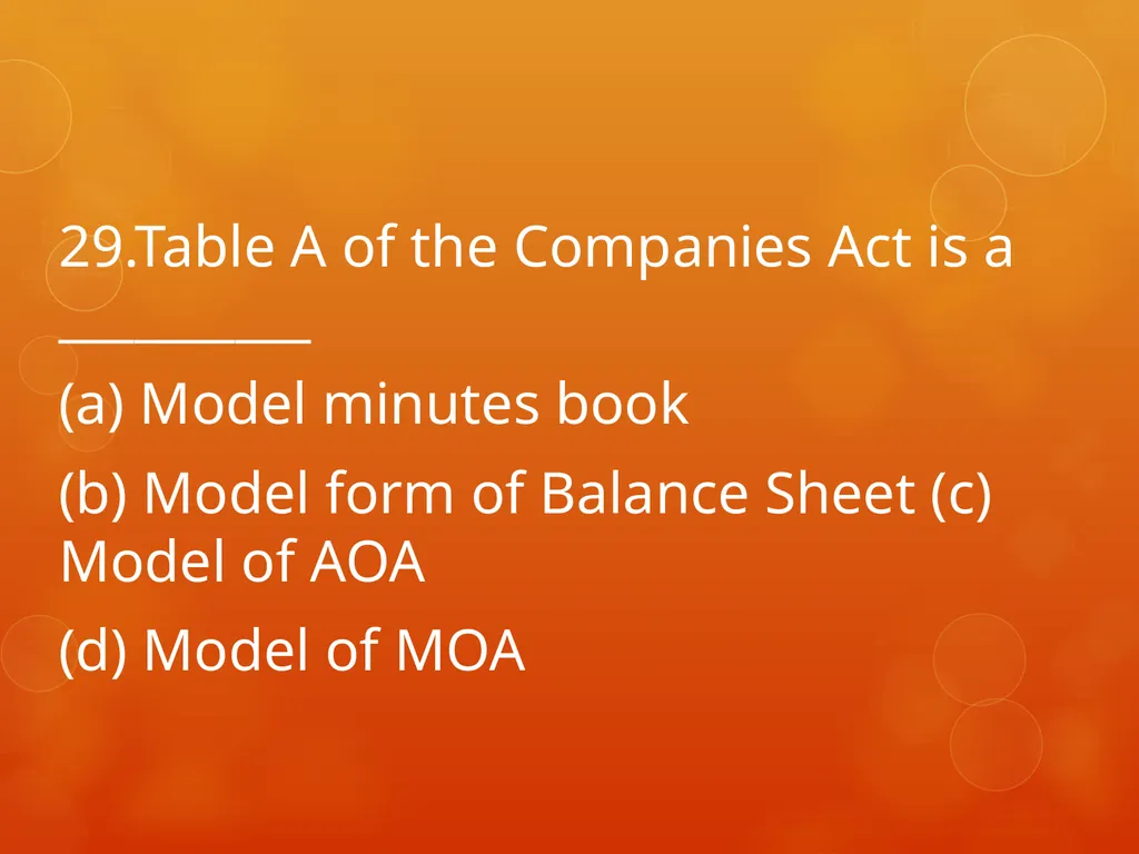 XI COMMERCE 1MARK QUIZ chapter 1-18 Presented by - slide 30 of 101