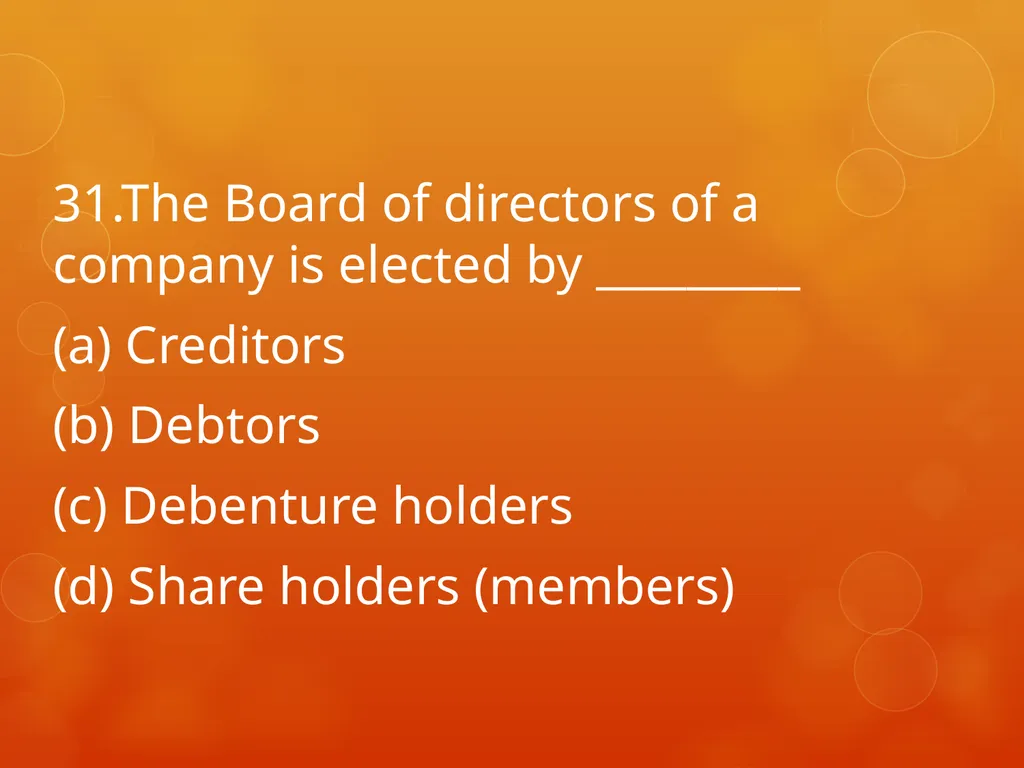 XI COMMERCE 1MARK QUIZ chapter 1-18 Presented by - slide 32 of 101