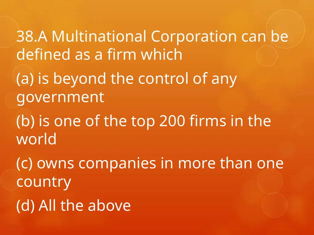 XI COMMERCE 1MARK QUIZ chapter 1-18 Presented by - slide 39 of 101