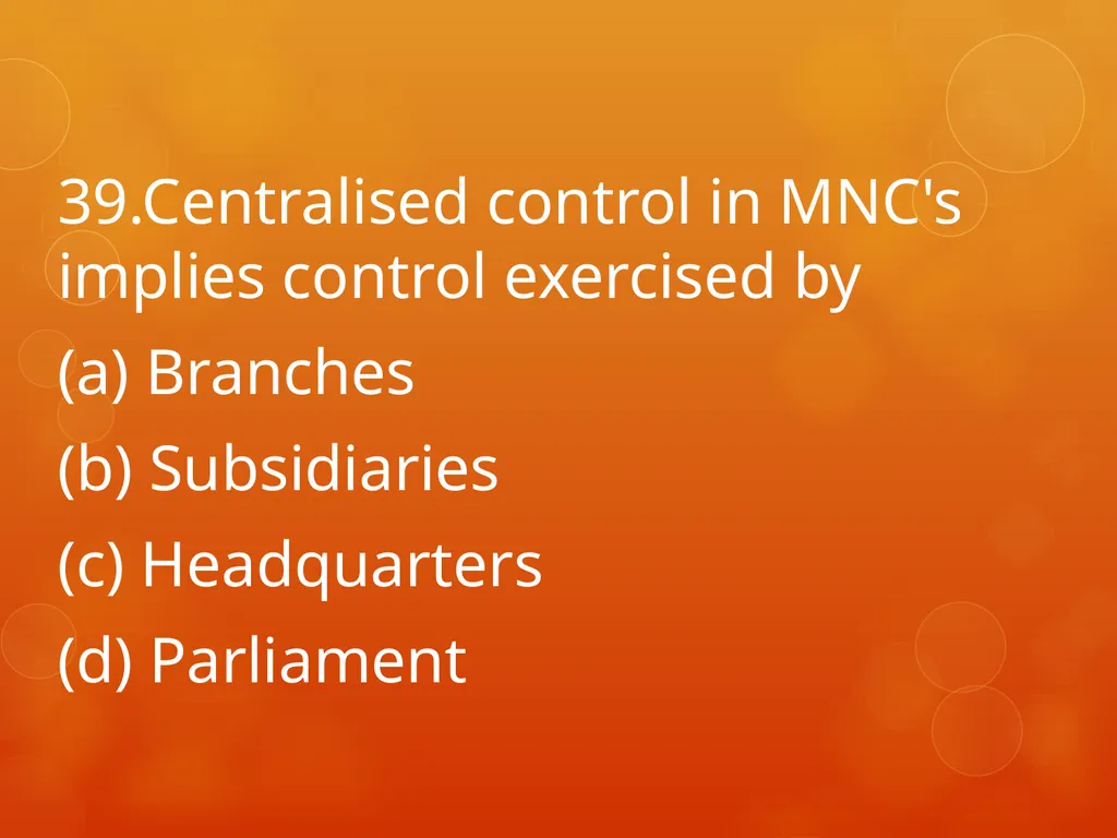 XI COMMERCE 1MARK QUIZ chapter 1-18 Presented by - slide 40 of 101