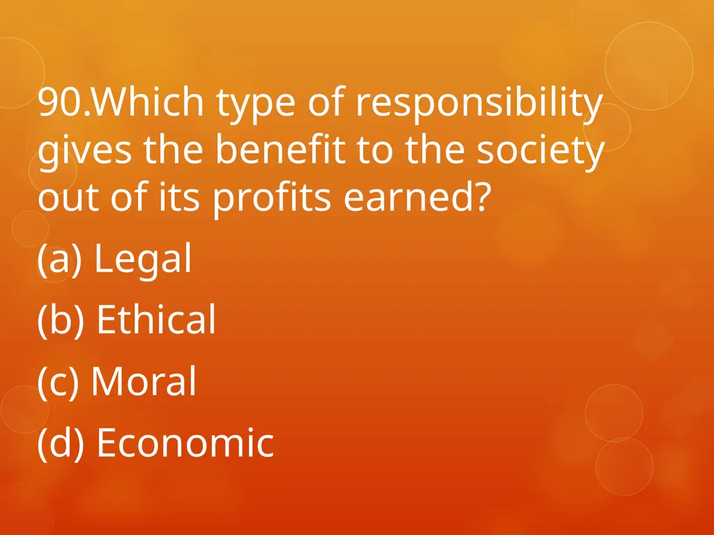 XI COMMERCE 1MARK QUIZ chapter 1-18 Presented by - slide 91 of 101