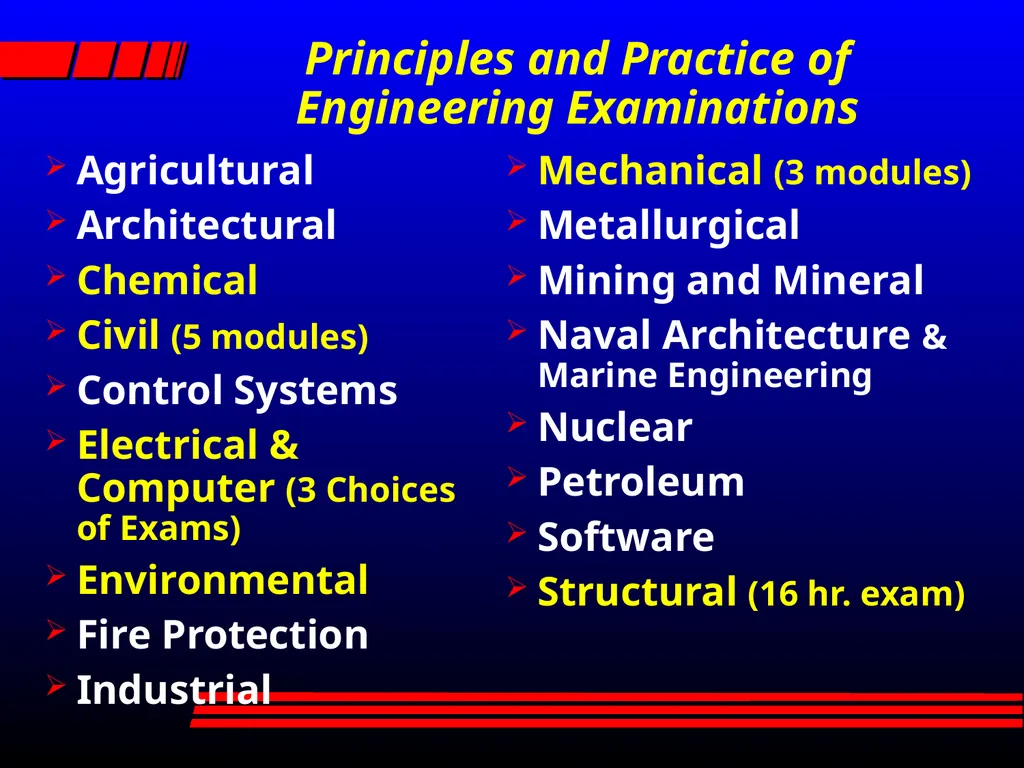 ENGINEERING LICENSURE A PATH OF OPPORTUNITY What - slide 23 of 24