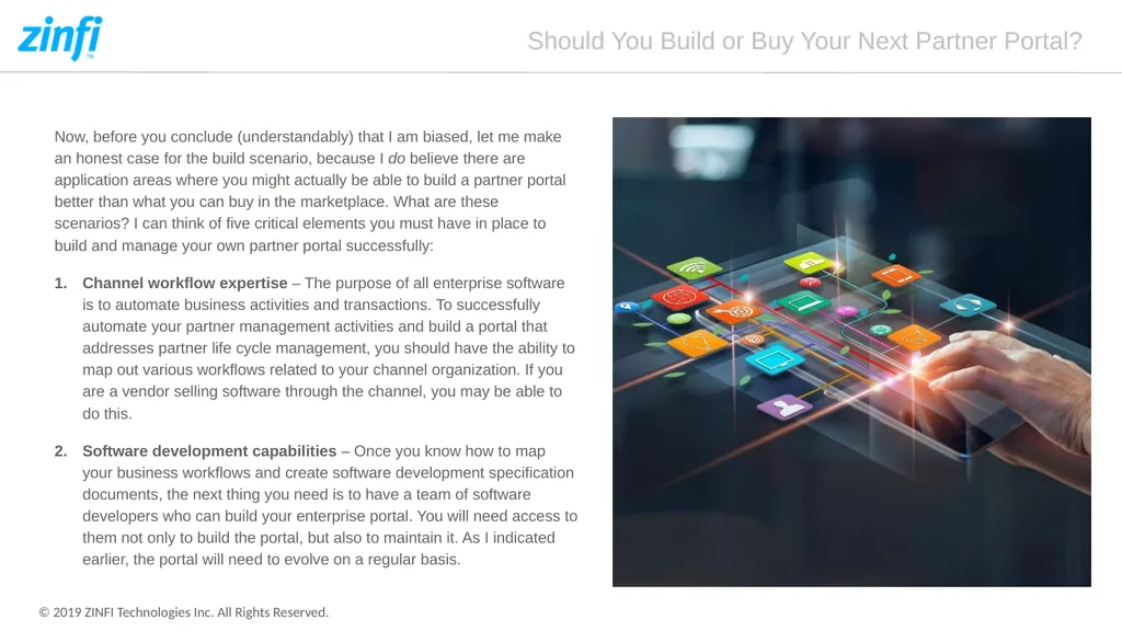 Should You Build or Buy Your Next Partner Portal? - slide 6 of 12