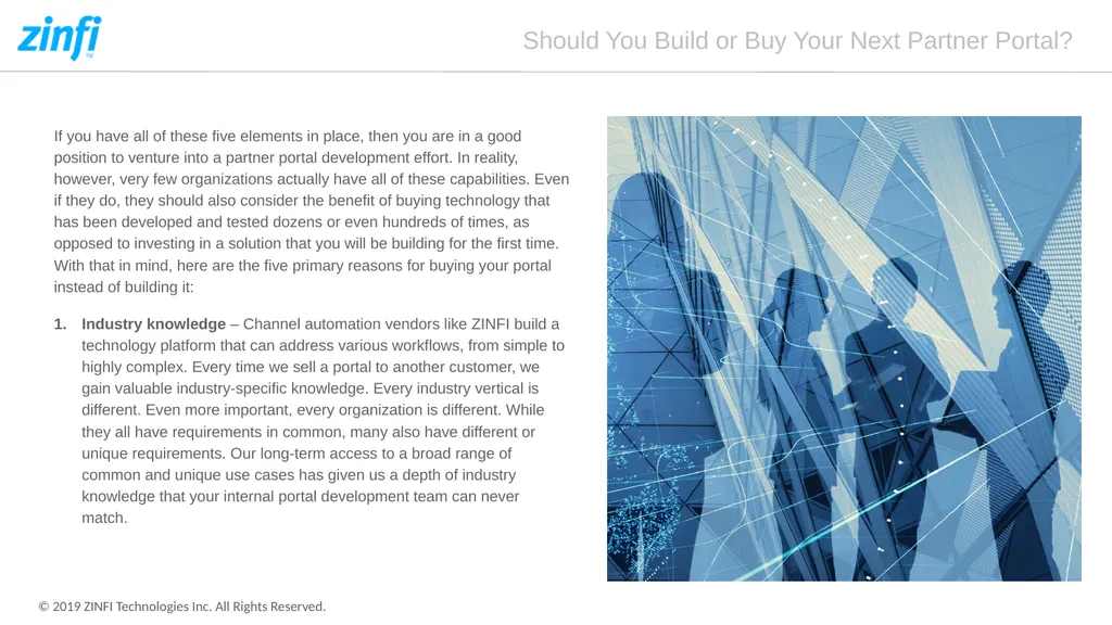 Should You Build or Buy Your Next Partner Portal? - slide 8 of 12