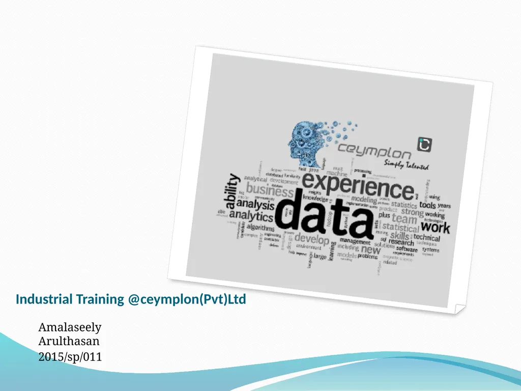 Industrial Training @ceymplon(Pvt)Ltd Amalaseely - slide 1 of 17