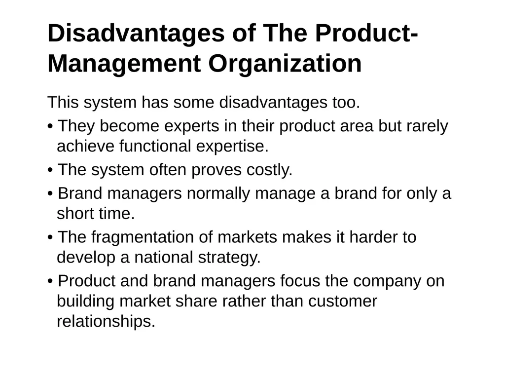 Managing a Holistic Marketing Organization for the - slide 14 of 21