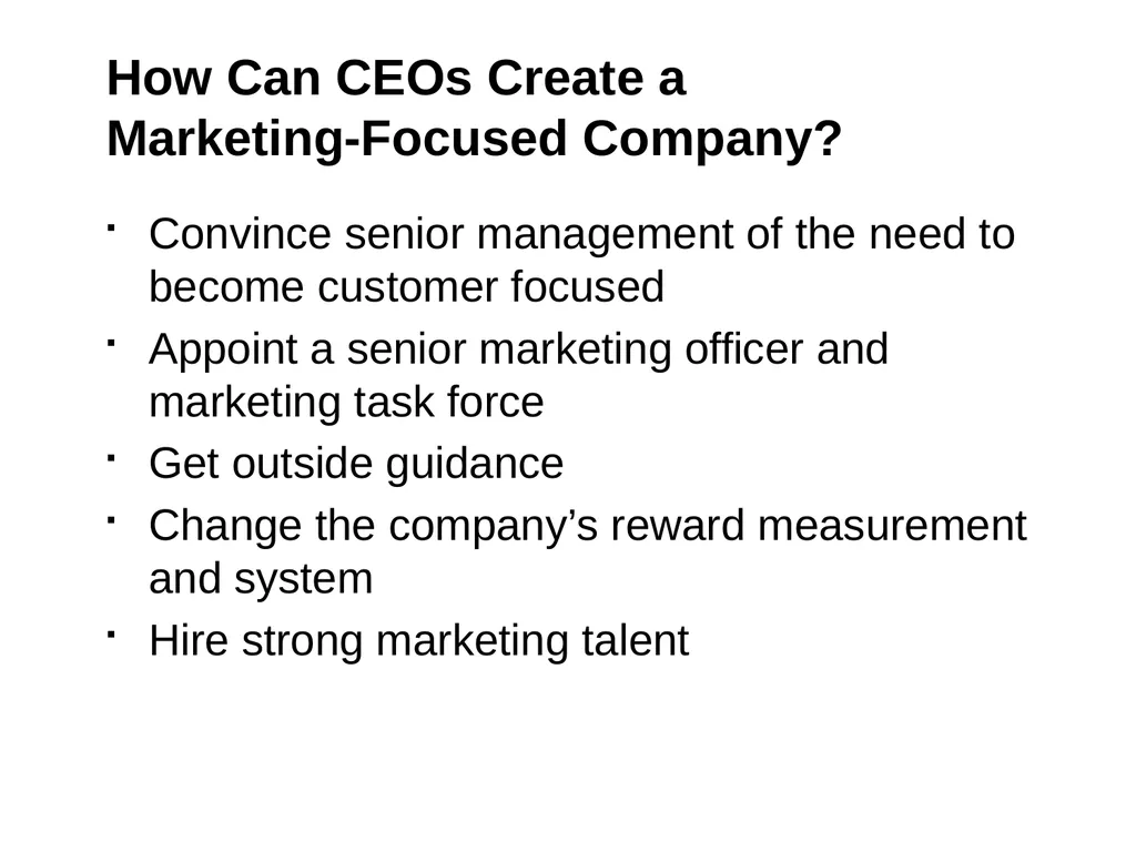 Managing a Holistic Marketing Organization for the - slide 19 of 21
