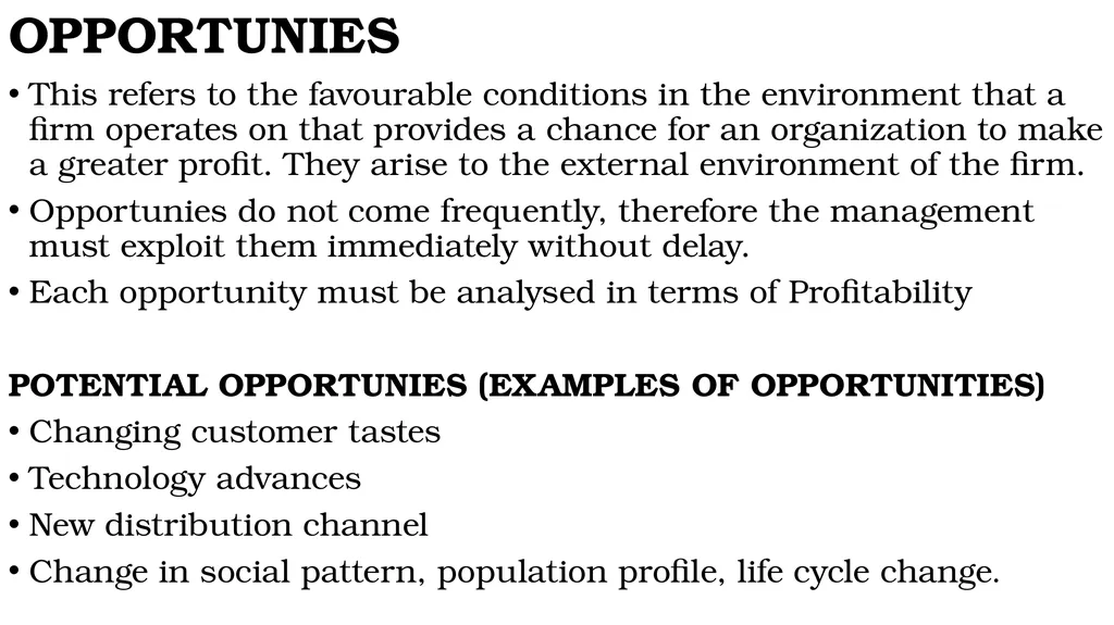 SWOT ANALYSIS AND ITS IMPORTANCE. BACHELOR OF - slide 7 of 34